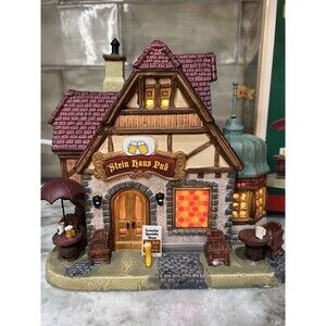 Lemax Stein Haus Pub Caddington Village 2014 45723 Christmas Village Brew Beer